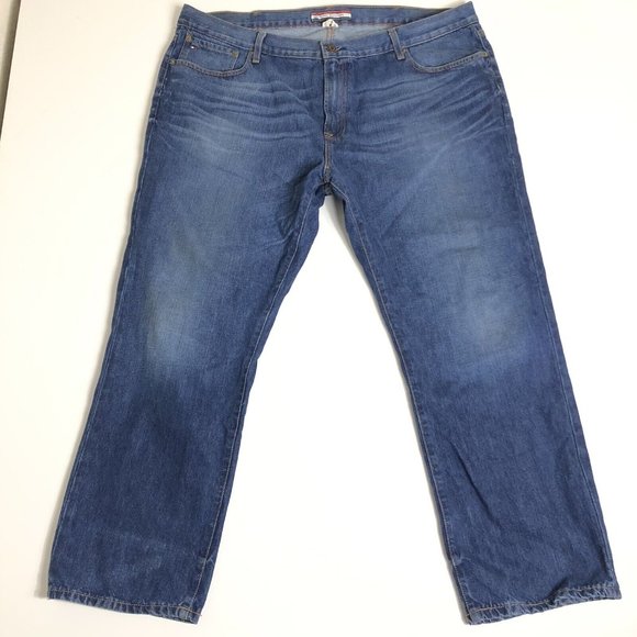Vintage Tommy Hilfiger Mens Blue Denim Jean Pants - Size 42/30 L33 - Picture 1 of 5